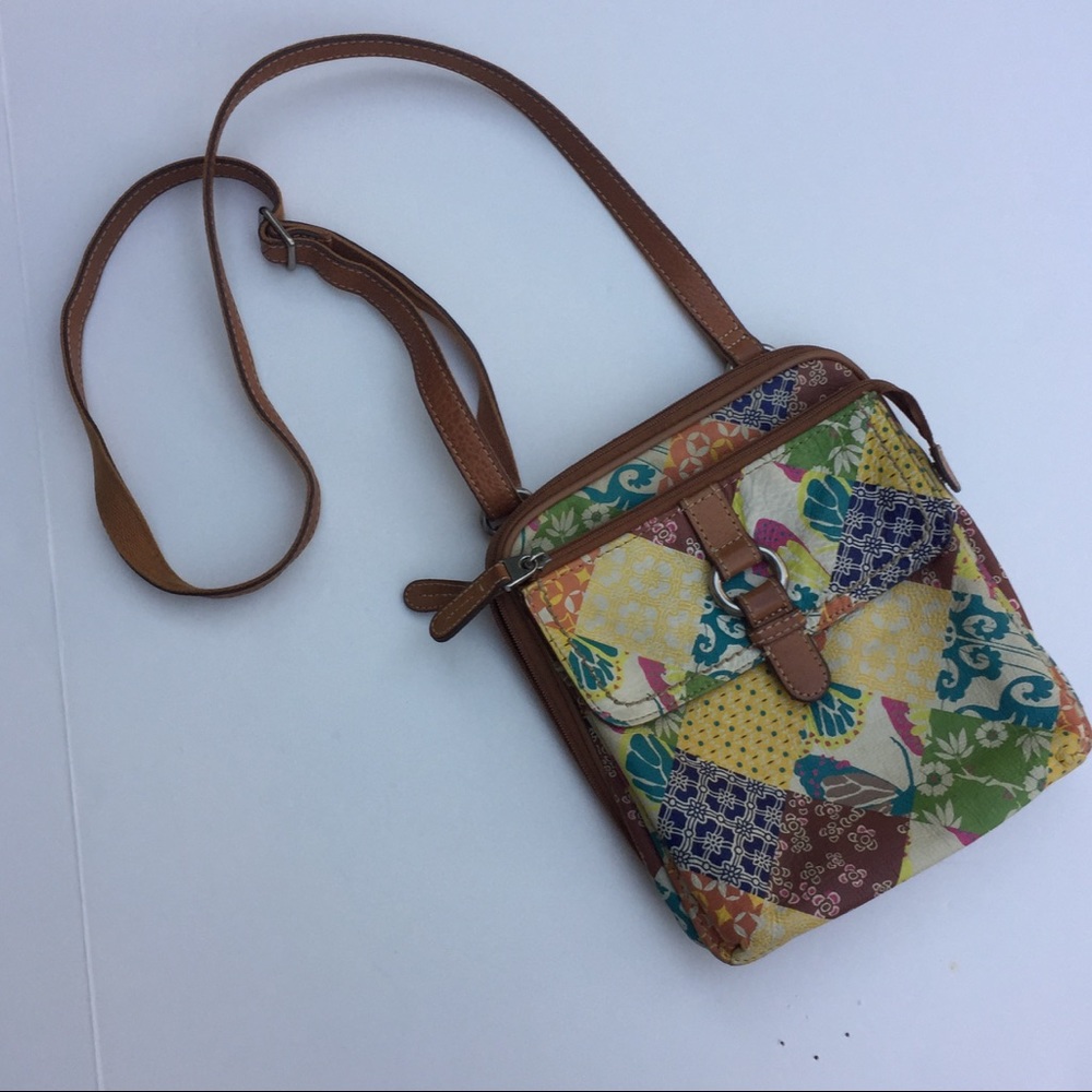 Boho Patchwork Crossbody Bag - Many Compartments - image 1